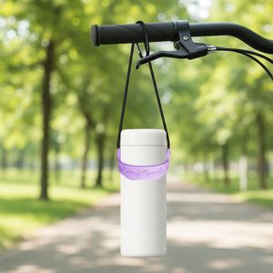 New 100% Food Grade Silicone Eco-Friendly Reusable Fashion Customizable Water Bottle Ring <b>Secure</b> Sling Outdoor Portable - Product Image 5