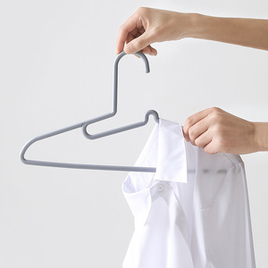 HeDou Plastic Clothes Hanger White Gray Apricot Hook Type Rectangle Non Slip Collar Proof Windproof Drying Rack - Product Image 2