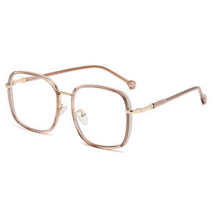 Montures de lunettes carrées Qianai, anti-lumière bleue, monture complète, unisexe, verres en acrylique P5 23009 - Product Image 1