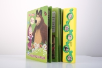 OEM Factory Custom Kids Masha and the Bear Interactive Sound Book Russian Language Educational Board Book