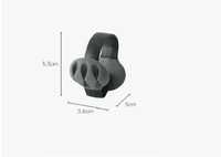 Topk — enrouleur de câble de bureau multi-usages, support en Silicone, pour organiser les écouteurs, Clip de gestion, chargeur, à 3 fentes