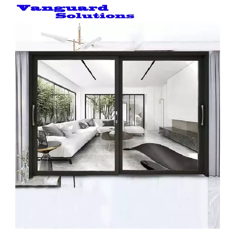 Ventanas plegables de doble acristalamiento, puertas correderas de vidrio de aluminio, estándar australiano, AS2047