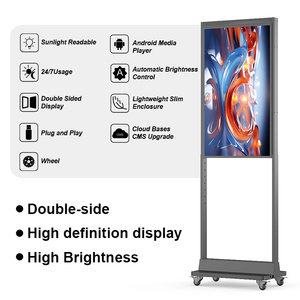 Màn hình treo hai mặt 43-65 inch 3000nits độ sáng cao Màn hình IPS độ sáng tự động quảng cáo <span class=keywords><strong>LCD</strong></span> công nghiệp - Product Image 2