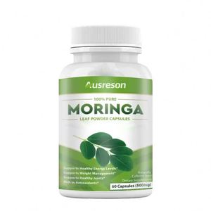 Cápsulas de Hoja de Moringa Ausreson al Mejor Precio, 60 Cápsulas de Moringa en Polvo, Promueven la Digestión, Energía y Suplemento Orgánico - Product Image 1