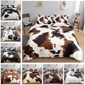 <span class=keywords><strong>Vache</strong></span> Texture <span class=keywords><strong>Imprimé</strong></span> 3D Ensemble <span class=keywords><strong>de</strong></span> Literie Farmhouse Animal Noir et Blanc Marron <span class=keywords><strong>Housse</strong></span> <span class=keywords><strong>de</strong></span> <span class=keywords><strong>Couette</strong></span> - Product Image 3