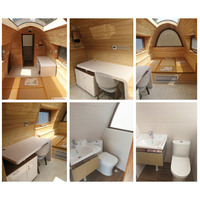 Kits de petites maisons intégrées modulaires de luxe cabane dans les arbres préfabriquée cabane préfabriquée en bois d'extérieur