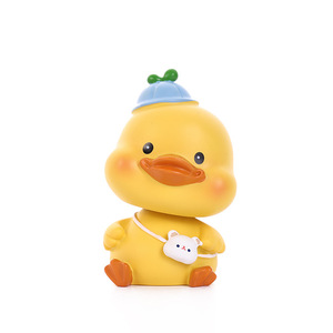 Tùy chỉnh thực hiện thân thiện với môi Poly nhựa vịt Bobble đầu 3D nhựa búp bê động vật trang trí nhà với lắc đầu - Product Image 5