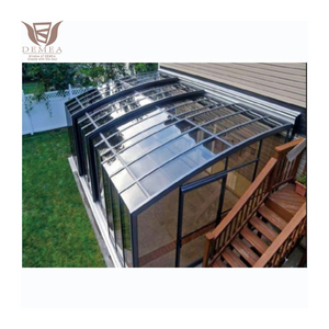Demea điện phòng kính cho biệt thự di động sunroom Kính thiên văn gấp hợp kim nhôm tán phẳng mái đúc sân - Product Image 1