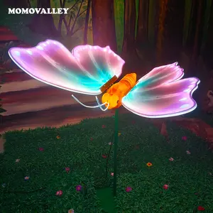 Momovalley 100厘米abre y cierra fiesta grandes colores alas de mariposa en luces带领nabajas para decorarar maripolas decoracion