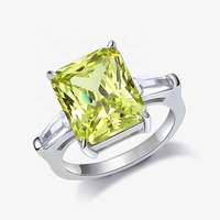 Prix usine Super étincelant 8A bague en zircone cubique en argent Sterling 925 femmes bagues en diamant à haute teneur en carbone pour la fête de mariage