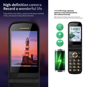 Nuevo Teléfono Flip S7 4G con Botón de Emergencia SOS, 4800mAh, Pantallas Dobles de 2.4"+1.44", 4G LTE, Doble SIM - Product Image 4