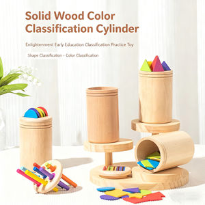 Montessori การจำแนกสีไม้ของเล่นทางเรขาคณิต, แท่งจับคู่, เกมการรับรู้สี - Product Image 3