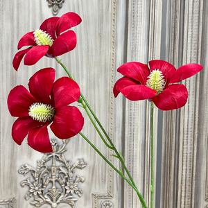 Vente directe en gros de magnifiques fleurs artificielles en soie bordeaux, décoration rétro pour mariage et jardinage, pour la fête des mères - Product Image 4