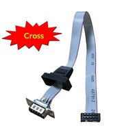 Cable de Datos DB9 de 2.54 mm de Espaciado, Conexión Directa Cruzada a la Placa Base, Línea COM de 9 Pines, Puerto Serie RS232, Chasis Integrado, Deflector de PVC