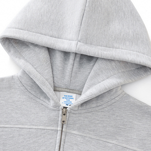 Sweat-shirt à capuche unisexe surdimensionné de qualité supérieure avec broderie personnalisée en dégradé, fermeture éclair, 400 GSM, vente en gros - Product Image 3