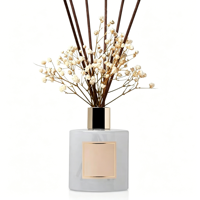 Diffuseur de parfum OEM avec bâtonnets, senteur Linge Propre & Fleurs, 67 fl oz, Désodorisant d'ambiance, Parfum d'intérieur, Décoration pour étagère de salle de bain