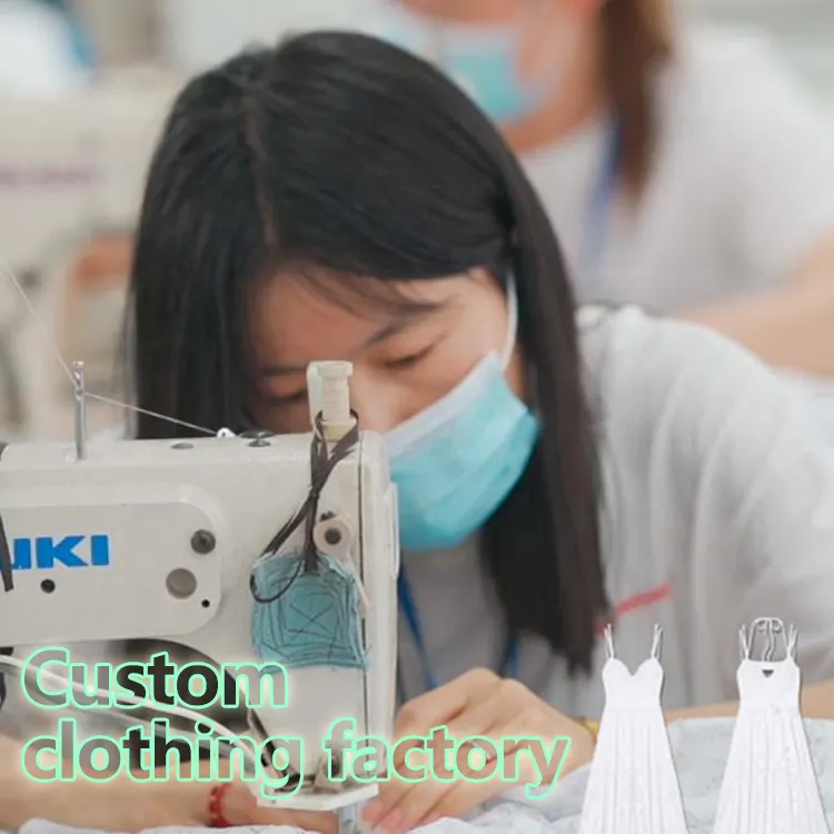 โรงงานผลิตเสื้อผ้าจีนแบบเย็บปักพิมพ์ลายผลิตเสื้อผ้าแบบยั่งยืน