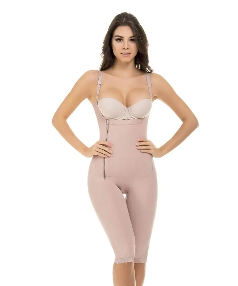 Amazon best-seller femmes minceur body post-partum femmes shapewear shaper complet du corps avec fermeture à glissière