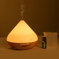 Marque privée Bébé 300 ml Électrique Grain De Bois Huile Essentielle Aroma Diffuseur Cool Mist Ultrasonique Humidificateur D'air