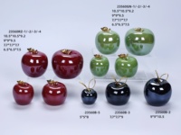 Nouveaux articles de décoration d'intérieur en céramique moderne en forme de pomme dorée, ornements artisanaux, décoration de Noël
