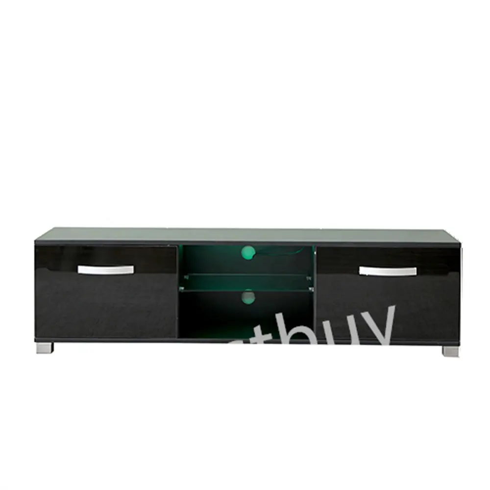 black Glossy Cheap Corner High Gloss MDF Led Console TV Stand Storage Tv Cabinet Living Room Furniture