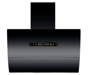 <span class=keywords><strong>Hotte</strong></span> aspirante murale électrique <span class=keywords><strong>noire</strong></span> de <span class=keywords><strong>90</strong></span> <span class=keywords><strong>cm</strong></span> avec filtre à déflecteur et interrupteur tactile à trois vitesses pour usage domestique et hôtelier - Product Image 2