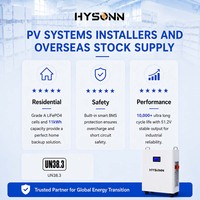 Batterie solaire au lithium Hysonn 230Ah de type mural 51,2V 11kWh avec BMS intelligent pour les installateurs de systèmes photovoltaïques et la fourniture de stock à l'étranger