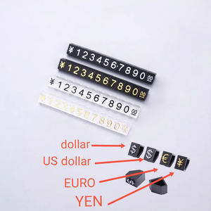 Espositore per Prezzi Combinato Grande con Cubi Numerici a Scatto per Dollari ed Euro, per Abbigliamento, Telefoni, Laptop, Gioielli, <span class=keywords><strong>Vetrine</strong></span> e Banconi - Product Image 6