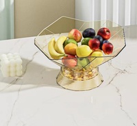 Assiette de fruits transparente de luxe légère assiette d'égouttage boîte de rangement en plastique pour bonbons de haute beauté pour la maison
