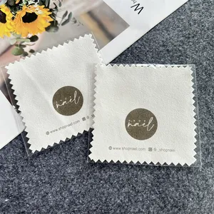 Luxury Customize Cleaning Cloth Wholesale Jewelry Polishing Cloth With Logo Microfiber Embossed Printed Polishing Cleaning Cloth