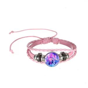 Pulsera Inspirada en el Anime K-POP '<span class=keywords><strong>Shadow</strong></span> <span class=keywords><strong>Hunters</strong></span>', Conjunto de Joyería con Dijes Góticos Rosa y Negro para Niñas, Regalo de Moda - Product Image 2