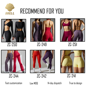 Trend 2026 Set Yoga <span class=keywords><strong>Donna</strong></span> Effetto Nudo, 6 Pezzi, Traspirante, Assorbente, Asciugatura Rapida, Sollevamento Glutei, per Palestra e Sport, MOQ Basso - Product Image 6