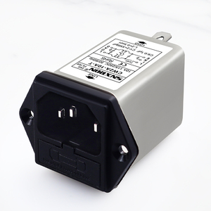 Промышленный фильтр электромагнитных помех SNXRON IEC, однофазный, с предохранителем CW2A-<span class=keywords><strong>T</strong></span>, розетка питания <span class=keywords><strong>1A</strong></span>-10A, 115/250VAC, никелированный корпус, C14 C13 - Product Image 5