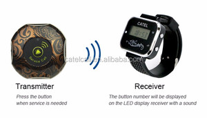Nhà Sản Xuất Chất Lượng Hàng Đầu Đồng Hồ Receiver Pager Và Dài Khoảng Cách Nút Gọi Cho Nhà Hàng Quán Cà Phê Khách Sạn Dịch Vụ Khách - Product Image 4