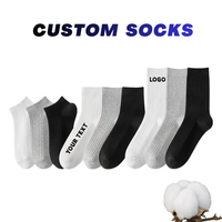 Chaussettes de sport unisexes en coton pur tricoté, douces et respirantes, à faible MOQ, directement de l'usine, pour les marques, les revendeurs et les cadeaux
