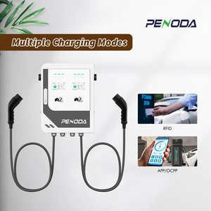 Usine de gros <span class=keywords><strong>Wallbox</strong></span> Ocpp Wifi Ac Ev chargeur rapide 22kw 44kw Type1 2 double pistolet Ev station de charge IP55 pour un usage commercial - Product Image 3