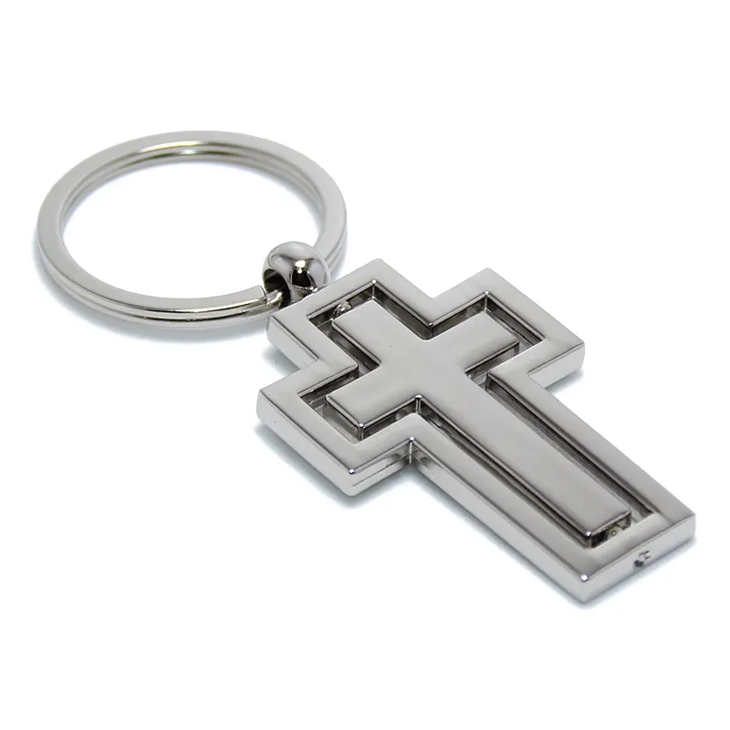 Religious Saint Christopher Custom Gifts Christian Jesus Prayer God Bless Souvenir Key Chain Holder Keyring Cross Keychain Metal