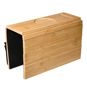 New Design Solid Bamboo <b>Sofa</b> Arm <b>Tray</b> Table for Couch Portable Bamboo <b>Sofa</b> Arm <b>Tray</b> Table Holder With Mobile Phone Hold - Product Image 3