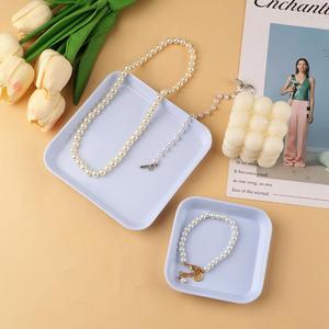 ชุดถาดเก็บเครื่องประดับพลาสติก 10x10 ถึง 27x35 ซม. สำหรับแหวน ต่างหู สร้อยข้อมือ สร้อยคอ จัดแสดงและจัดเก็บ - Product Image 4