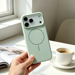 Funda Magnética de Silicona con Tacto de Piel V-S07, Color Sólido, Antigolpes, para iPhone 13 14 15 16 17 Pro Max - Product Image 1