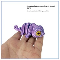 FUSEJOY Grenzüberschreitender 3D-gedruckter niedlicher kleiner Eidechsen-Anhänger mit lebensechten Augen, Gelenkkörper, Umhängetaschen-Charm, Spielzeug-Ornament, Schlüsselanhänger