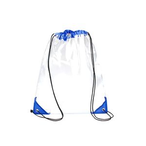 Clear <b>Drawstring</b> Stadium <b>Backpacks</b> Waterproof Approved for Sporting Events Colorful PVC Lining for Gym College Work Concerts - Product Image 3