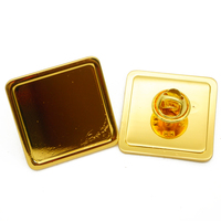Épingle à bouton vierge en or argenté de forme ronde insigne de logo personnalisé insigne d'épingle vierge en métal