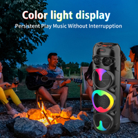SING-E ZQS8309 Altavoces Bluetooth Profesionales para Exteriores con RGB, Carga Inalámbrica, 40W, Woofer, Bocina, Móvil
