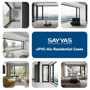 <span class=keywords><strong>Ventana</strong></span> Abatible de <span class=keywords><strong>PVC</strong></span> Serie 88 con Aislamiento Acústico y Doble Acristalamiento para Villas y Apartamentos, Ventanas Sayyas DC88 - Product Image 5