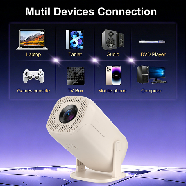 New Arrival U5 Smart Video Projector Support 4k Mini Home Theater Beamer Android Wifi Bt Projector