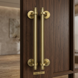 Poignée de porte robuste avec éléments latéraux en aluminium et centre en acier inoxydable 304 – Exportateur de quincaillerie architecturale haut de gamme - Product Image 3