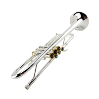 Professional Performance Grade B-flat Trumpet Brass BB Instrument Silver-plated One-piece Horn Hand-carved Beginner-Friendly