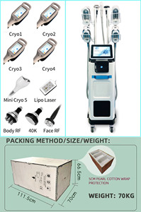 Appareil de <span class=keywords><strong>Cryolipolyse</strong></span> et Cryothérapie Corporelle 360° EMS pour la Réduction des Graisses par Congélation, Compatible Prise US, Garantie 1 An - Product Image 6