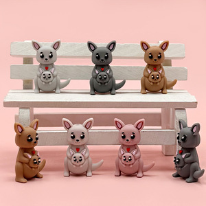 Cute <b>Silicone</b> Kangaroo <b>Beads</b> With Baby For Jewelry Making Mixed Colors Animal Charms DIY Accessories - Product Image 1